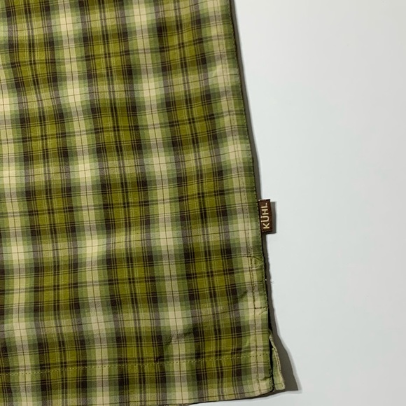 Kuhl Mountain Grown Outdoor Short Sleeve Button Up Men’s Medium Olive Green - Picture 5 of 8